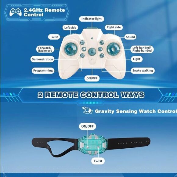 Sensing RC Stunt Car Birthday Gifts Toys for Kids Blue Remote Control Car New - Picture 6 of 8